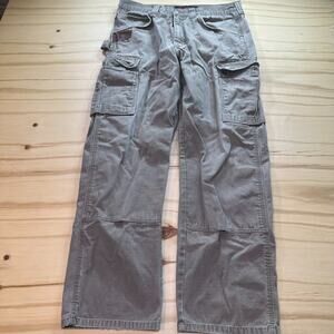 Wrangler Riggs Pants Men's 34x32 Double Knee Cargo Ripstop 3W060BR Beige Work